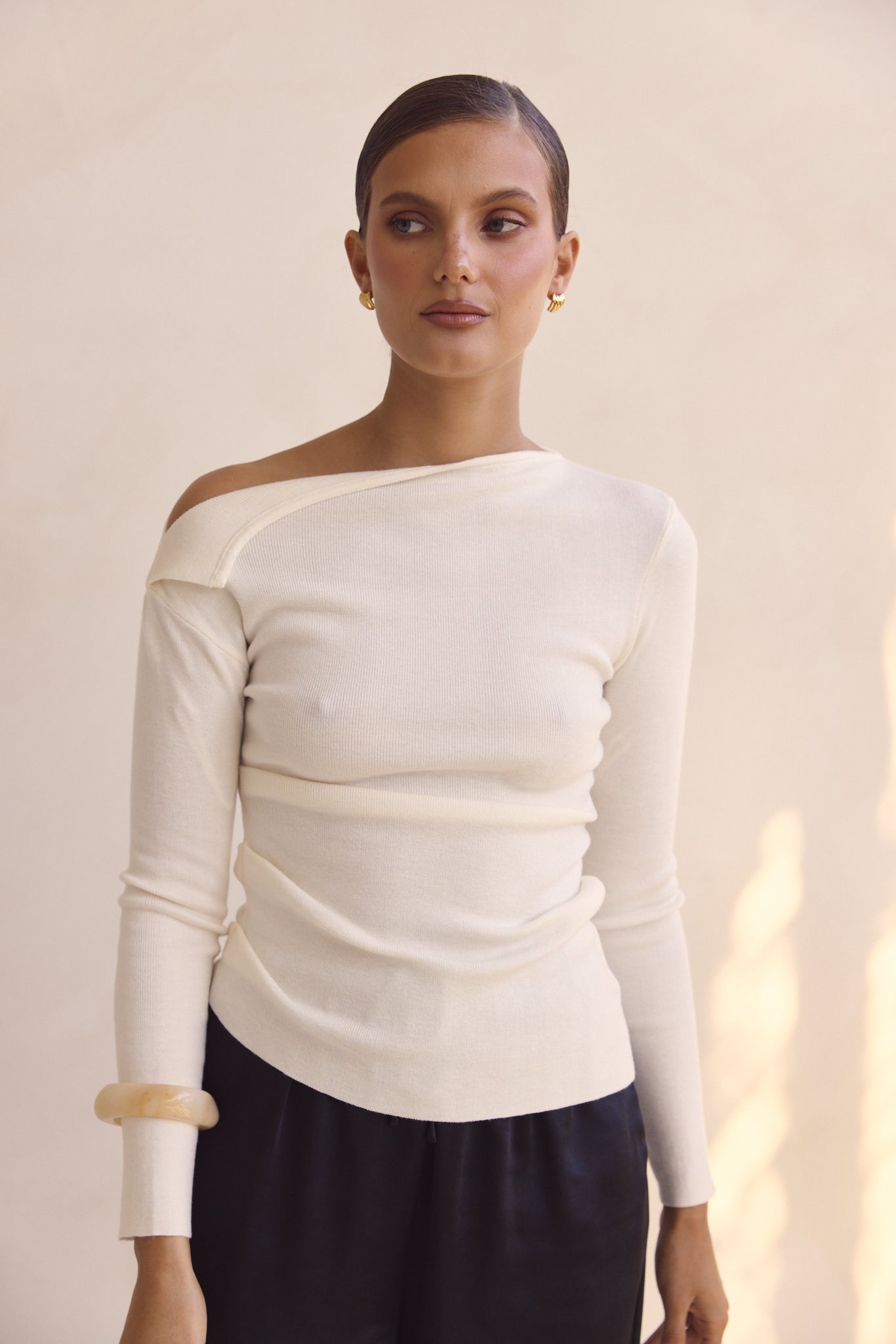 Tanya Knit Top (Cream)