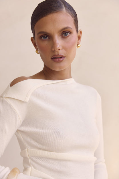 Tanya Knit Top (Cream)