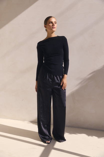 Tanya Knit Top (Black)